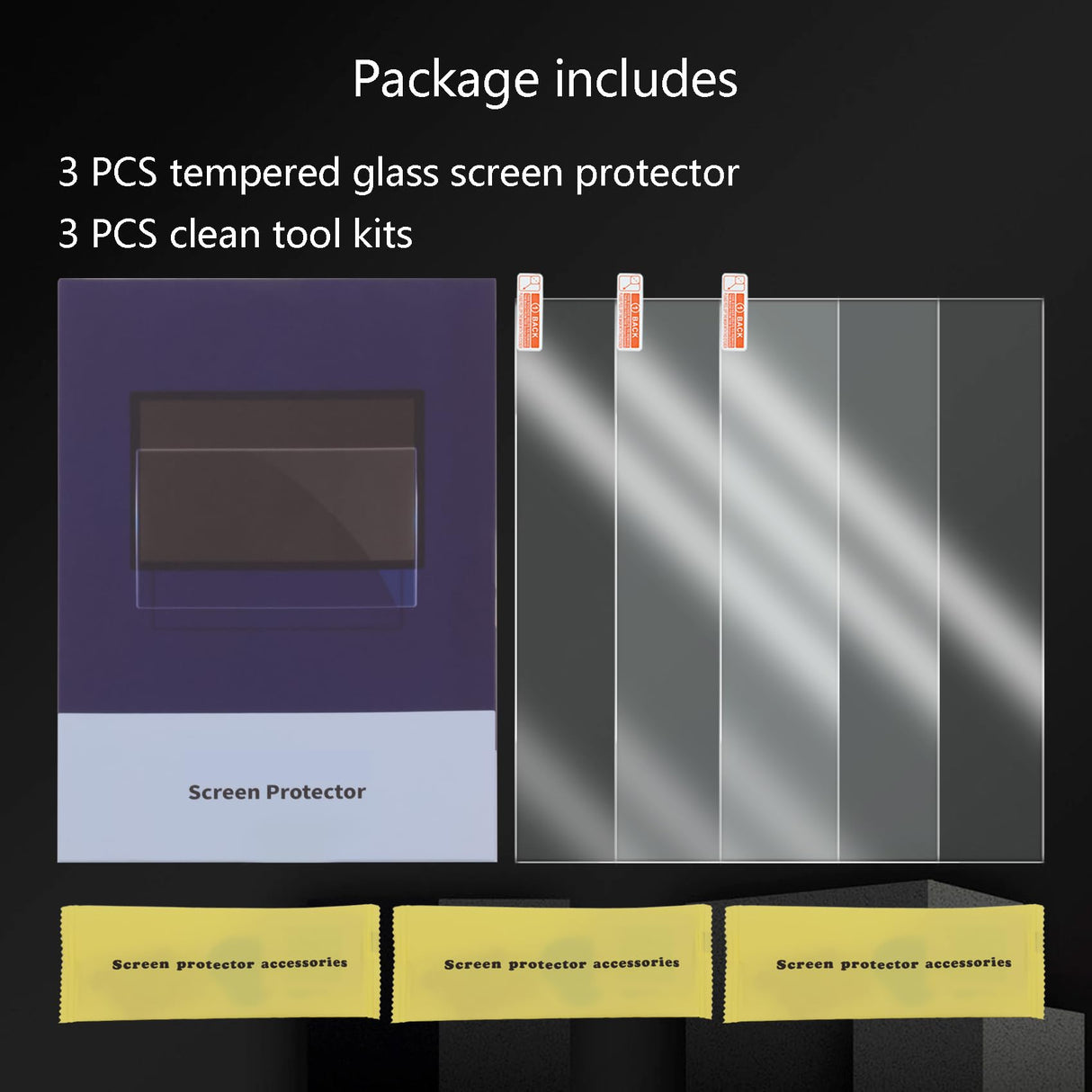 LANKEGU 3PCS Tempered Glass Screen Protector for Mars 4, Mars 5, 3D Printer LCD Screen Protector Film Anti-Scratch and Anti-Leak for Elegoo Mars 4/Ultra, Mars 5/Ultra LANKEGU