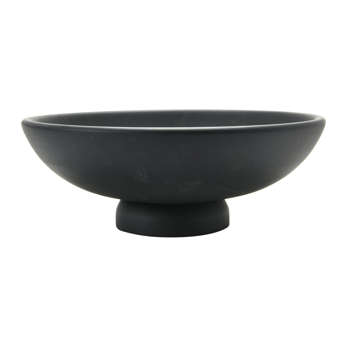 Bloomingville Mango Wood Footed Bowl, Black Bloomingville