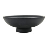 Bloomingville Mango Wood Footed Bowl, Black Bloomingville