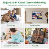 Kulvci Car Diamond Painting Kits for Adults, Diamond Art Kits for Beginners, 5D DIY Full Drill Gem Craft for Home Decor Gift 16x12inch Kulvci