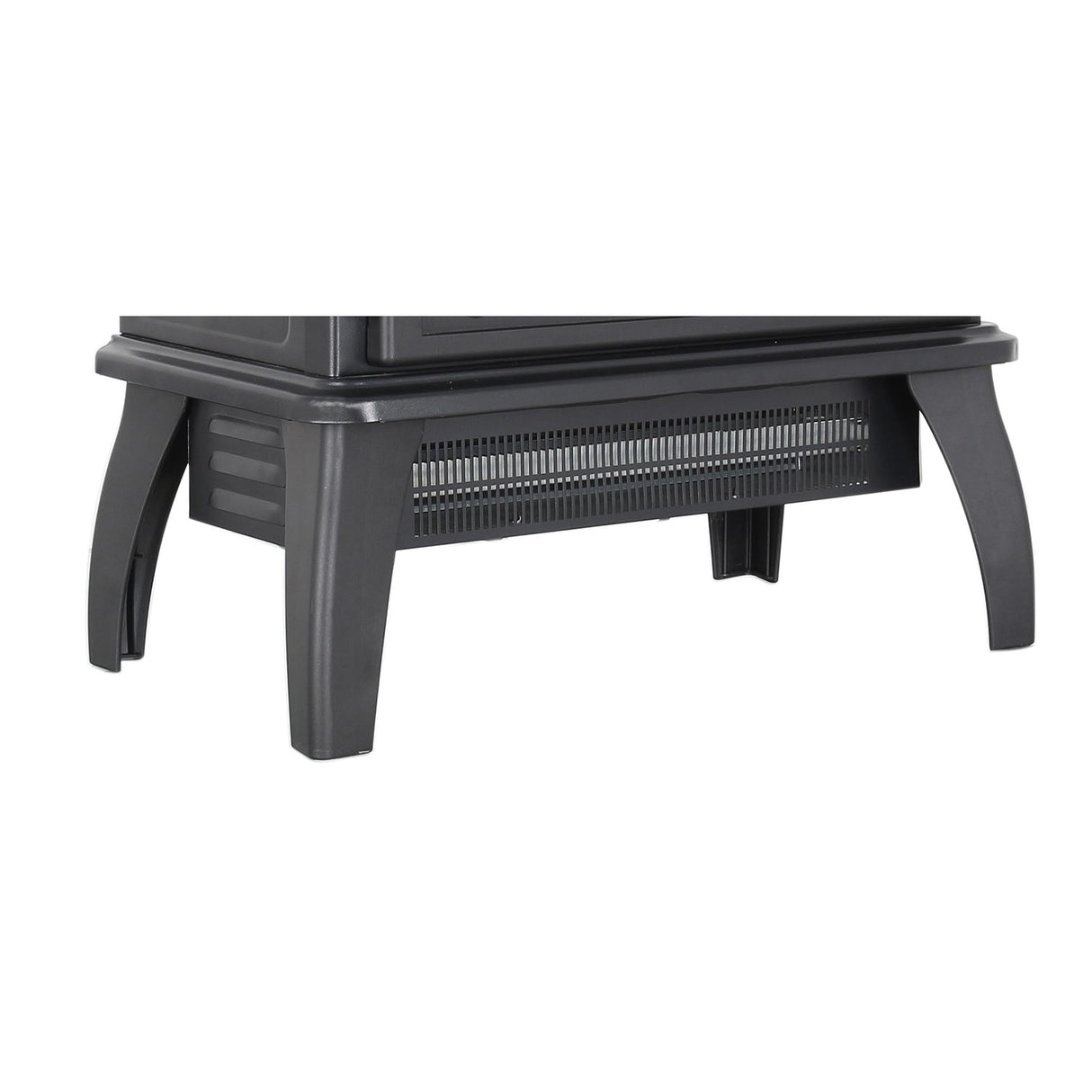 Electric Fireplace Infrared Heater with Remote Control 3D Electric Heater Fireplace 18" Electric Fireplace Stove Adjustable Brightness and Heating, 1500W Electric Fireplace Freestanding, Black GOAWGO