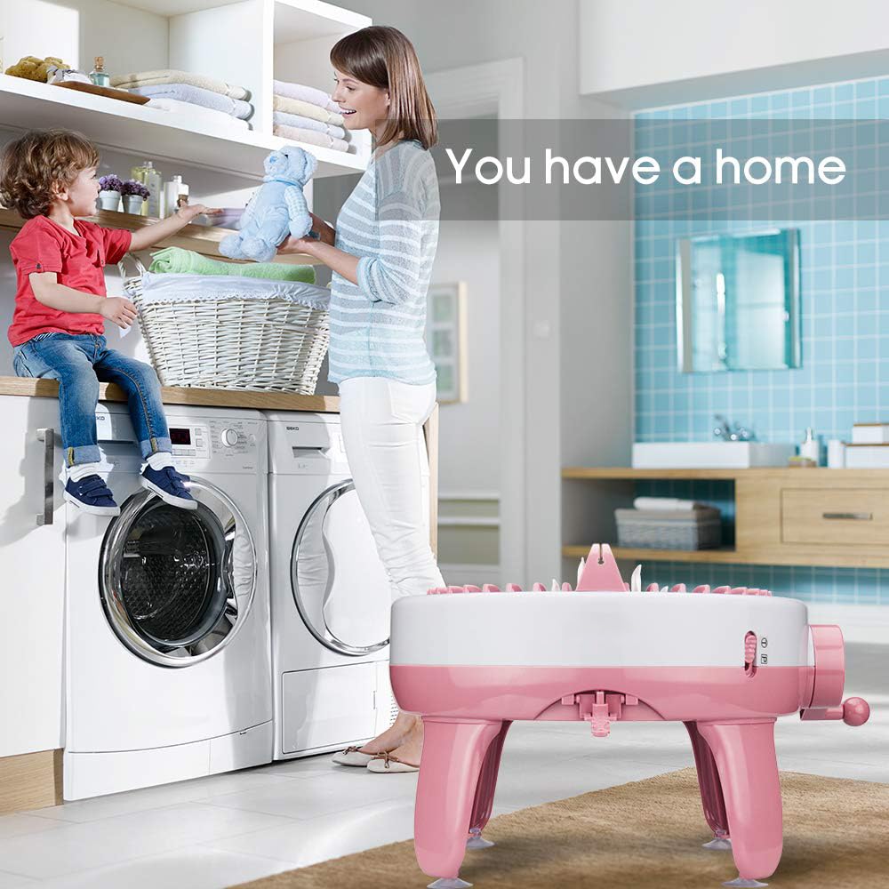 MIAOKE Knitting Machine, 40 Needles Smart Weaving Loom Knitting Round Loom, Knitting Board Rotating Double Knit Loom Machine, DIY Knitting Loom Machines Weaving Loom Kit for Adults and Kids MIAOKE