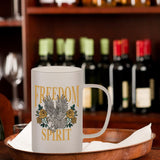 PYD Life Sublimation Glass Blanks Mug Frosted Glass Tumblers 18 OZ Coffee Beer Mugs Cups with Handle for Cricut Mug Press and Tumbler Heat Press 4 Pack PYD Life