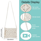 WEBEEDY Macrame Bag DIY Kit Bohemian Shoulder Bag Macrame Purse Set with Instruction for Adults Beginners, Includes Macrame Cord,Crochet Bags for Women Holiday Beach Christmas Decor Gift,10.4x8inch WEBEEDY