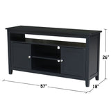 IC International Concepts Entertainment/TV Stand, Black IC International Concepts