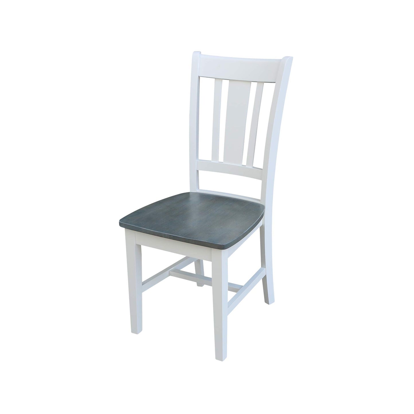 IC International Concepts Chairs Dining Table Set, White/Heather Gray - WoodArtSupply