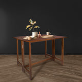Casual Home Solid Wood Folding Convertible Dining Console Table, 40" W x 28" D x 30" H, Warm Brown Casual Home