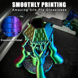 LOCYFENS PLA Filament 1.75mm, Silk Rainbow Color PLA Filament, Tri Color 3D Printer Filament Red Blue Green, Fit to AMS, 1kg/Spool LOCYFENS