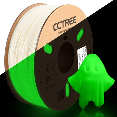 CCTREE Glow in The Dark ASA Filament 1.75mm, UV-Resistant, High-Strength & Weatherproof Material for Durable Outdoor Prints, 1kg (2.2lbs) Spool, Accuracy +/- 0.03mm, Glow Green