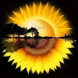 BOHADIY Sunflower Diamond Art Painting Kits for Adults, Tree of Life Full Drill Diamond Dots Paintings for Beginners, Round 5D Paint with Diamonds Pictures Gem Art Painting Kits DIY Crafts 12x12inch BOHADIY