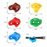 18PCS Ninja Tree Climbing Holds and 6 Sturdy Ratchet Straps for Kids Tree Climbing, Large Climbing Rocks for Outdoor Ninja Warrior Obstacle Course Training SEKKVY