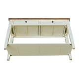 IC International Concepts International Concepts Vista Solid Wood Sofa Console Table, Hickory/Shell IC International Concepts