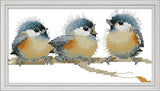 Cross Stitch Kits, Three Birds Awesocrafts Easy Patterns Cross Stitching Embroidery Kit Supplies Christmas Gifts, Stamped or Counted (Birds, Counted) Awesocrafts
