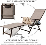 Kozyard Aluminum Outdoor Chaise Lounge Chair, Adjustable Reclining Patio Lounge with Drink Holder, Weather-Resistant Pool, Deck & Yard Recliner, Assemble-Free (1Pack, Beige)