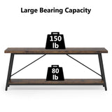 Tribesigns 70.9 Inches Extra Long Sofa Table Behind Couch, Industrial Entry Console Table for Hallway, Entryway & Living Room, Dark Brown Tribesigns