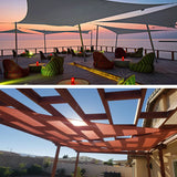 TooTaci Sun Shade Sail Hardware Kit Rectangle,304 Stainless Steel Hanging Chains 1M× 4pcs, 54pcs 6 inch Shade Sail Hardware Kit with Chains for Sun Sail Installation,Outdoor,Pergola,Patio Canopys TooTaci