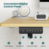 SMUG Standing Desk, Adjustable Height Electric Sit Stand Up Down Computer Table, 48x24 Inch Ergonomic Rising Modern Lift Motorized Gaming Desktop Workstation for Work Home Office, Natural SMUG