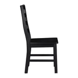 Lexicon Dining Chairs Set of 2, Dining Chairs with Solid Wood Legs and Footrest, High Ladder Back Farmhouse Dining Chairs, Wooden Dining Room Chairs, Black Lexicon