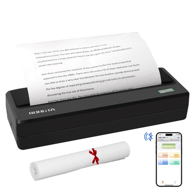 Rongta Portable Printer Wireless for Travel, Bluetooth Thermal Printer, 300DPI Inkless Support 8.5" X 11" US Letter Legal, A4 A5 Thermal Paper, Compatible with Android iOS Phone Laptops