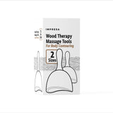 IMPRESA [2 Sizes] Wood Therapy Massage Tools for Body Contouring - Lymphatic Drainage Massager to Help Reduce Appearance of Cellulite - Body Shaping Maderoterapia Kit - Copa Sueca Wood Massage Tools IMPRESA