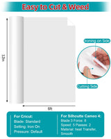 Lzerking Sublimation Htv for Dark Fabric 12in x 6ft Matte Sublimation Vinyl for Cotton Shirts, DIY Gifts, Easy Subli Heat Transfer Vinyl Compatible with xTool M1, Cricut Cutting Machines Lzerking