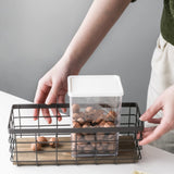 Dicunoy Set of 2 Small Wire Baskets, Narrow Rustic Storage Bin for Bathroom Counter, Farmhouse RectangleOrganizer Tray for Kitchen Countertop, Pantry, RV, School Classrooms, Office Decorative Dicunoy