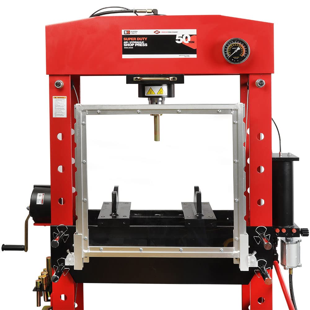 AFF Super Duty Hydraulic Shop Press, 50 Ton Capacity, 54"W x 75"H, 854ASD AFF