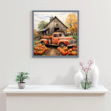 JFYHAB 5D Diamond Painting Kits for Adults Beginners,Fall Farm Diamond Art Kit,DIY Truck Full Drill Diamond Dot Gem Art Kits for Adults,Home Wall Decor 12 * 12 JFYHAB