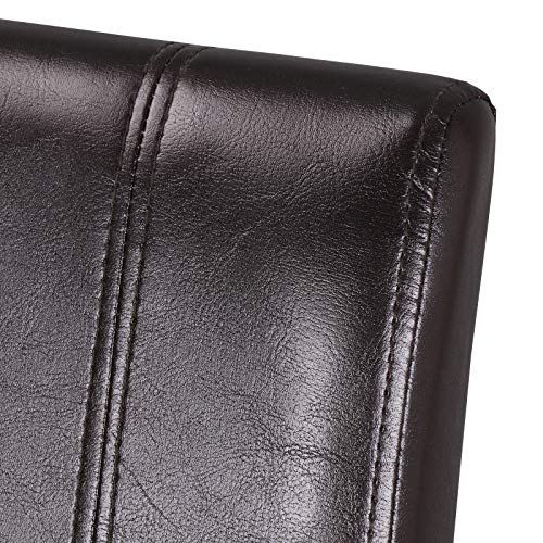 Nova Microdermabrasion Dining Chairs Set of 2, Modern Style for Kitchen PU Leather Chairs Living Roon Dining Room Chairs Padded Parson Chair with Solid Wood Legs (Brown) Nova Microdermabrasion