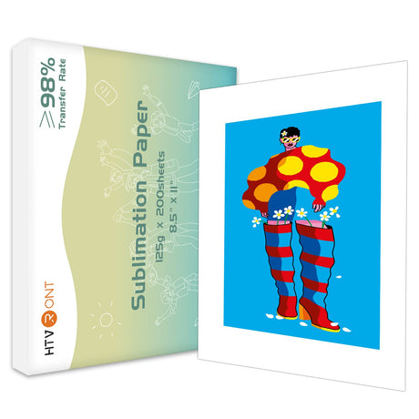 HTVRONT Sublimation Paper 8.5 x 11 Inch - 200 Sheets Sublimation Transfer Paper Compatible with Inkjet Printer,Sublimation Heat Transfer Paper for Tumblers, Mugs, T-shirts and Other Sublimation Blanks HTVRONT