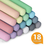 feela Sidewalk Chalk, 162 Pack 18 Colors Sidewalk Chalk Set For Kids Jumbo Chalk Bulk, Great for Kids Family, Paint on Sidewalk Wall School Driveway Blackboard Street Playground feela