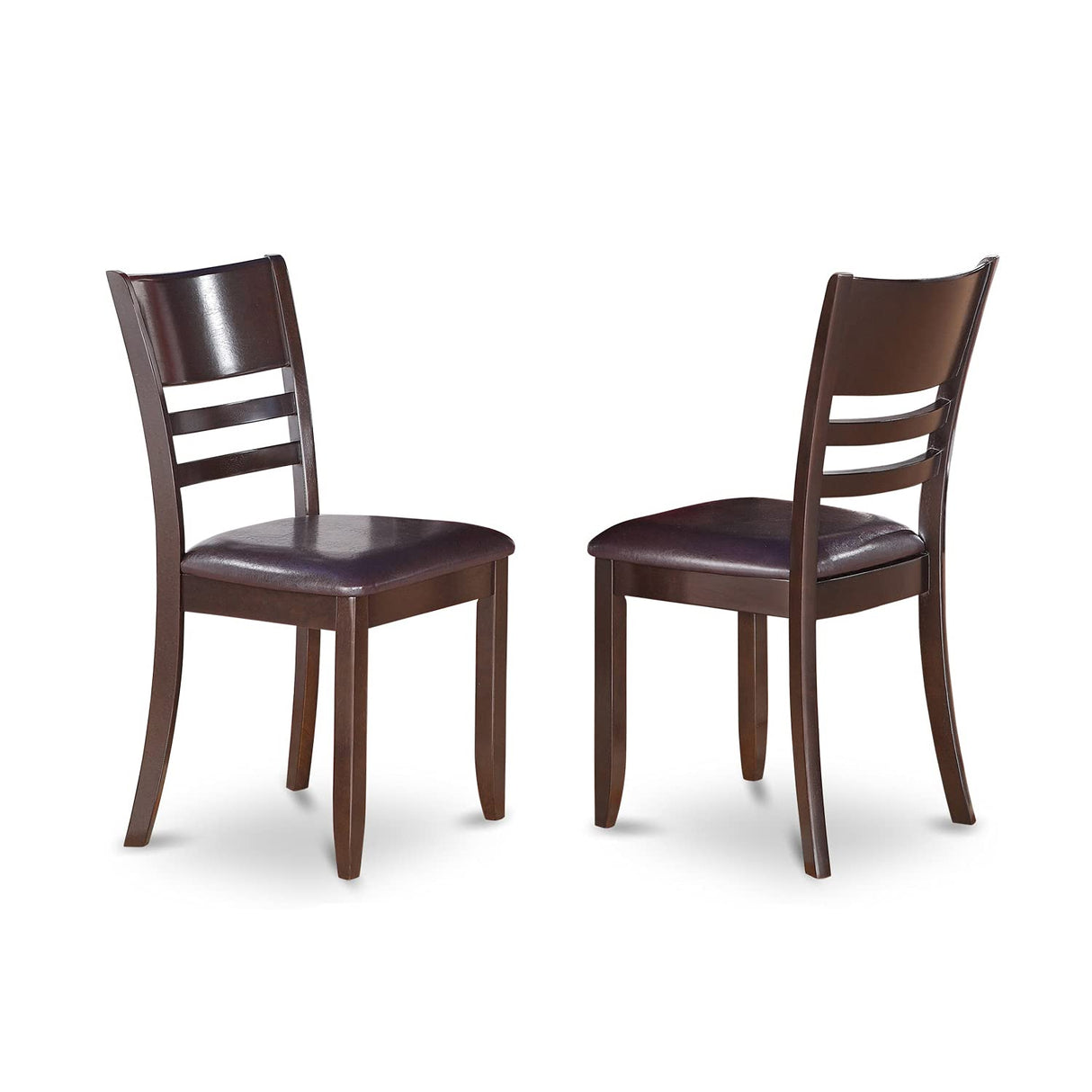 East West Furniture LYFD7-CAP-LC Lynfield 7 Piece Dining Room Furniture Set Consist of a Rectangle Kitchen Table with Butterfly Leaf and 6 Faux Leather Upholstered Chairs, 36x66 Inch East West Furniture