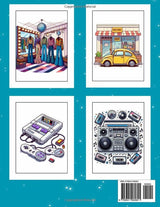 Retro Coloring Book For Adults: The Wonder Years, beautiful designs with representative objects from the 70s, 80s, 90s and 2000s that evoke very ... gift for relaxation and stress relief. WoodArtSupply