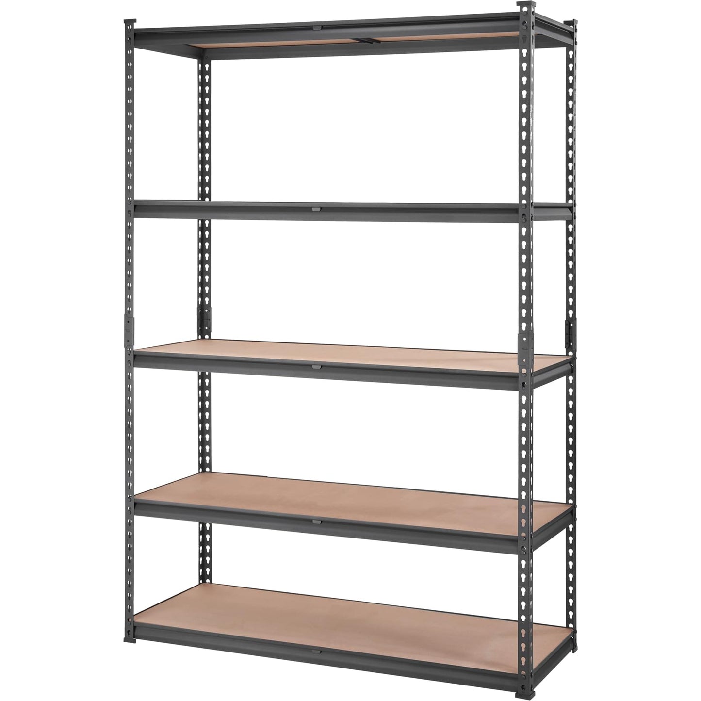 VEVOR Storage Shelving Unit, 5-Tier Adjustable Storage Shelves, 48" L x 24" W x 72" H Heavy Duty Garage Storage Shelves, Metal Shelves for Kitchen Pantry Basement Bathroom Laundry