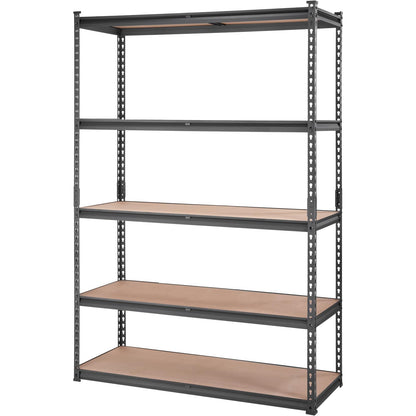 VEVOR Storage Shelving Unit, 5-Tier Adjustable Storage Shelves, 48" L x 24" W x 72" H Heavy Duty Garage Storage Shelves, Metal Shelves for Kitchen Pantry Basement Bathroom Laundry