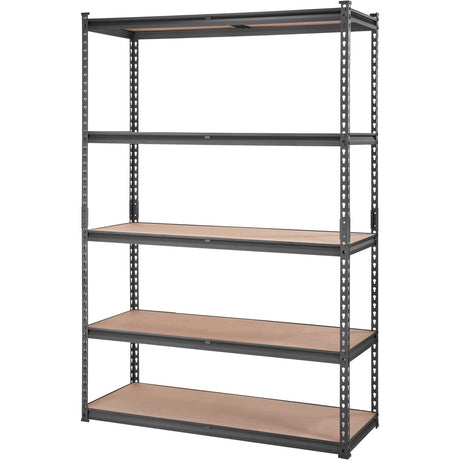 VEVOR Storage Shelving Unit, 5-Tier Adjustable Storage Shelves, 48" L x 18" W x 72" H Heavy Duty Garage Storage Shelves, Metal Shelves for Kitchen Pantry Basement Bathroom Laundry VEVOR