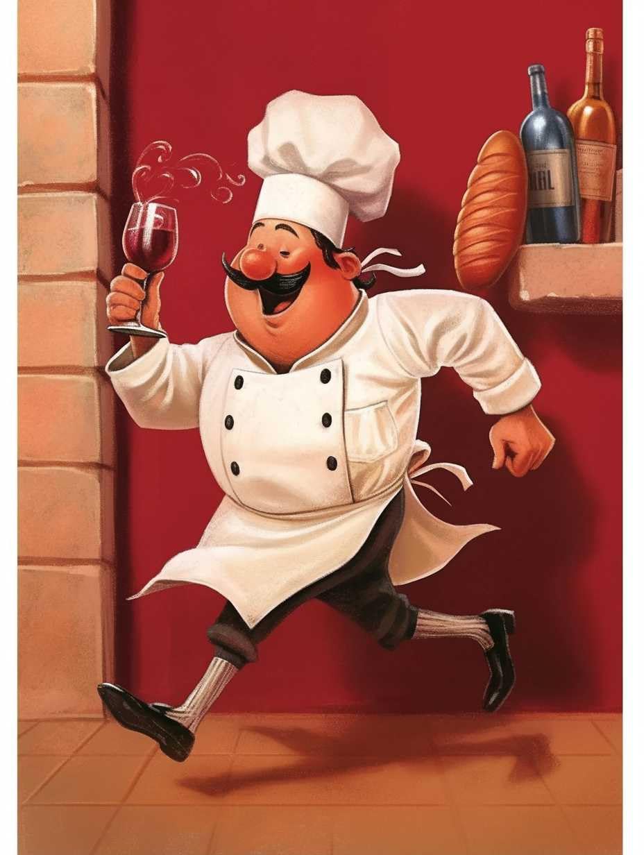 CEQOLI Bread Red Wine Chef Diamond Art Painting Kits for Adult,Cook 5D Diamond Art for Adults,Round Drill Painting by Diamonds Art and Crafts for Home Wall Decor Gift 8x12 Inch CEQOLI