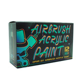 OPHIR Airbrush Kit, Air brush Kit with Air Compressor, Airbrush Compressor with 3x Air Brush, 3L Air Tank, 12 Colors Air brush Painting Set, Paint Holder for Model Painting, 2 Modes of Pressure OPHIR