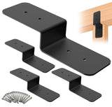 Eegoowa 4 Piece Heavy Duty Steel Z Bracket 6" Post and Beam Support, Double Angle Channel Angle Support for Wood Shelf Fixing Timber Connector Pergola Bracket, 3" Width, 1/8" Thickness (6 inches) Eegoowa