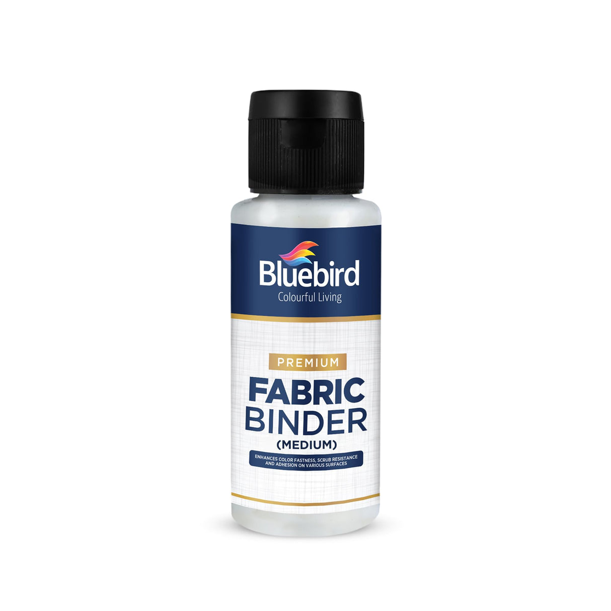 Bluebird Fabric Medium - 3.4 Fl Oz / 100 ML - Textile Medium for Fabric Painting, Prevents Flaking, Ideal for Clothes, Fabric Accessories, and More BLUEBIRD