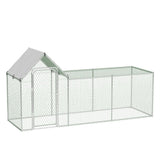 VerisShade Metal Chicken Coop, Large Chicken Run for 6/10 Chickens, Walk-in Chicken Coop for Yard Poultry Cage with Waterproof and Anti-Ultraviolet Cover for Rabbits Duck Outdoor,10' W x 3.3' D x 5' H VerisShade