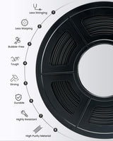 COLIDO ABS Filament 1.75mm,High Abrasion and Heat Resistance,no Clogging,Neat Winding,3D Printer Filament 1kg Spool (2.2lbs),Dimensional Accuracy +/- 0.02mm, Suitable for Most 3D Printers.(1-Black CoLiDo