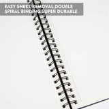 Conda 8.5"x11" Hardbound Sketch Book, Double-Sided Hardcover Sketchbook, Spiral Sketch Pad, Durable Acid Free Drawing Art Paper for Adults conda
