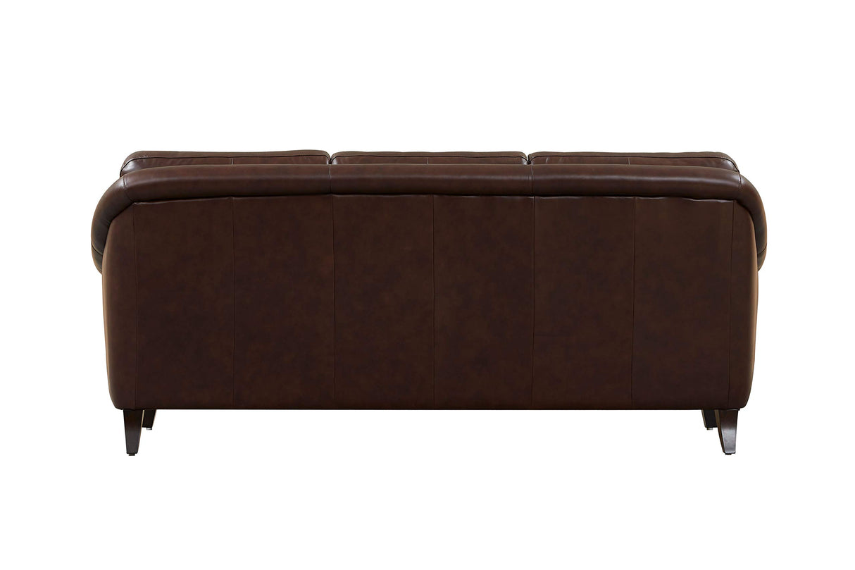 Sienna 100% Genuine Leather Midcentury Modern Sofa, Brown Hello Sofa Home