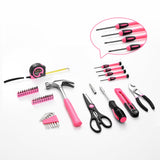 39 Piece All Purpose Basic Household Pink Tool Kit for Women - Small Tool Set with Toolbox Great for Home, Garage, Office and College Dormitory Use HANGYING
