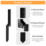 Fence Post Repair Stakes Kit - Heavy Duty Steel Wooden Fence Post Repair Bracket Anchor with Anti-Rust - Quick Fix Broken and Leaning Wood Fence Post Stabilizer Ground Spike (1 Pack) QAZWQAZ