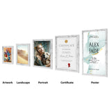 HORLIMER 4x6 Picture Frame Set of 15, Distressed White Rustic Picture Frames Display 4 by 6 Photo for Wall or Tabletop HORLIMER