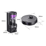 Eureka E10s Robot Vacuum with Bagless Self Emptying Station, Robotic Vacuum and Mop Combo, 45-Day Capacity, 4000Pa Suction for Pet Hair, Carpet&Floor, Auto Lifting Mop, LiDAR Navigation, App Control Eureka