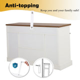 PHI VILLA Farmhouse Coffee Bar Cabinet - Sliding Barn Door Kitchen Sideboard Buffet Storage Cabinet PHI VILLA