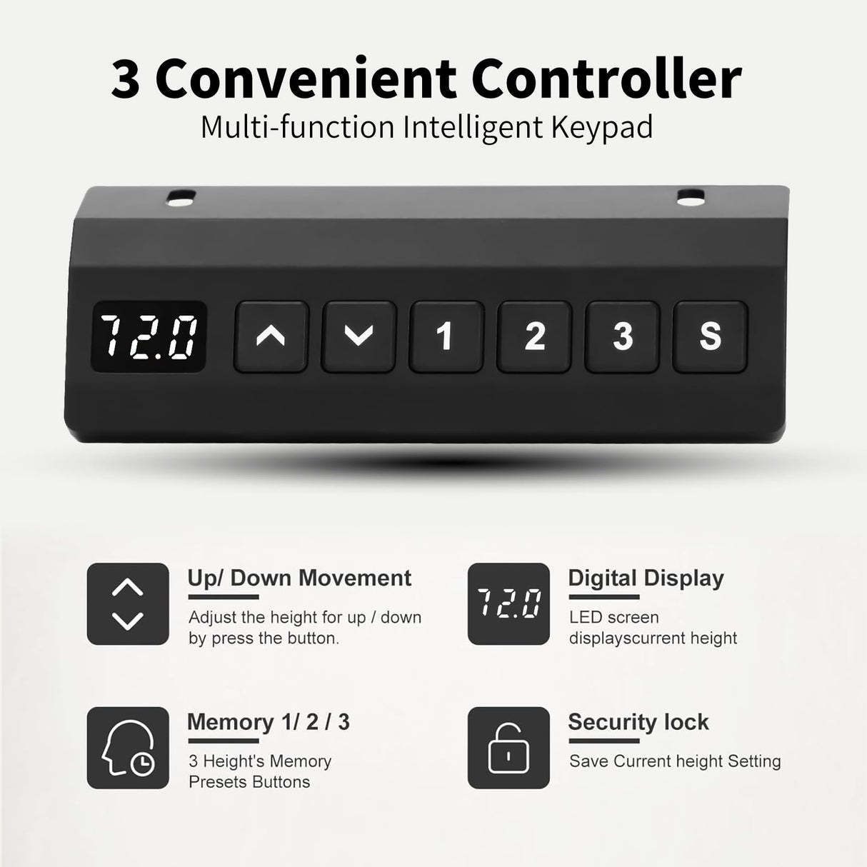 CROWNFURN Electric Standing Desk Frame Workstation,Height Adjustable Table Legs, Stand Up Computer Desk Legs for Home Office,White Frame Only CROWNFURN